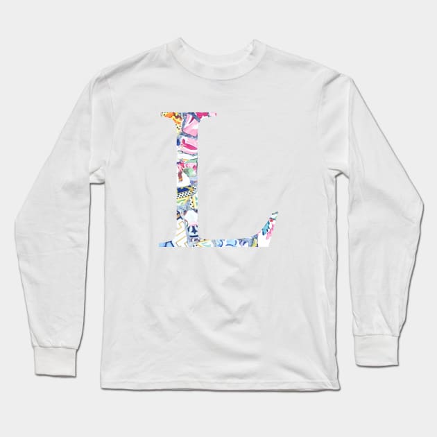 Gaudi Barcelona Mosaic Initial L Long Sleeve T-Shirt by aterkaderk